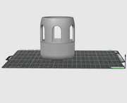Modern Ribbed LED Lantern STL File – Arched Window Candle Holder for 3D Printing