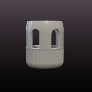 Modern Ribbed LED Lantern STL File – Arched Window Candle Holder for 3D Printing