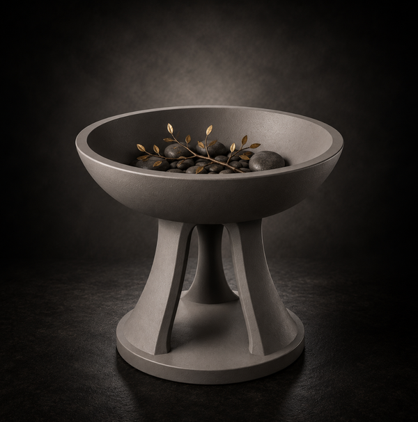 Modern Pedestal Bowl STL File for 3D Printing Minimalist Decor