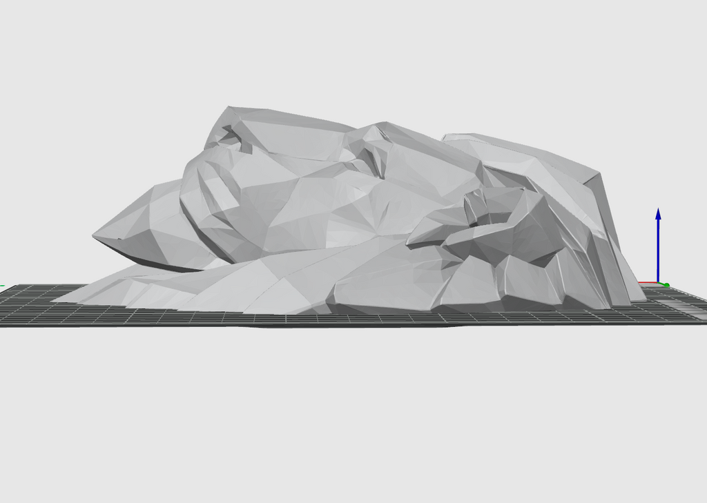 Lion Wall Art STL – Geometric 3D Wall Decor with Keyhole Mount - Low Poly Lion Head
