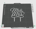 Mr & Mrs Cake Topper STL File – Wedding 3D Print Model