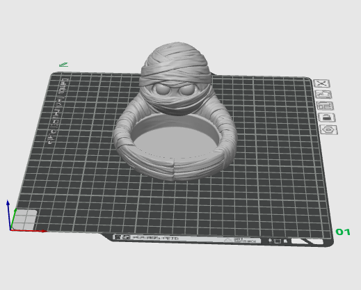 Mummy Desk Organizer STL File – Halloween Trinket Tray, Jewelry Dish & 3D Print Catchall