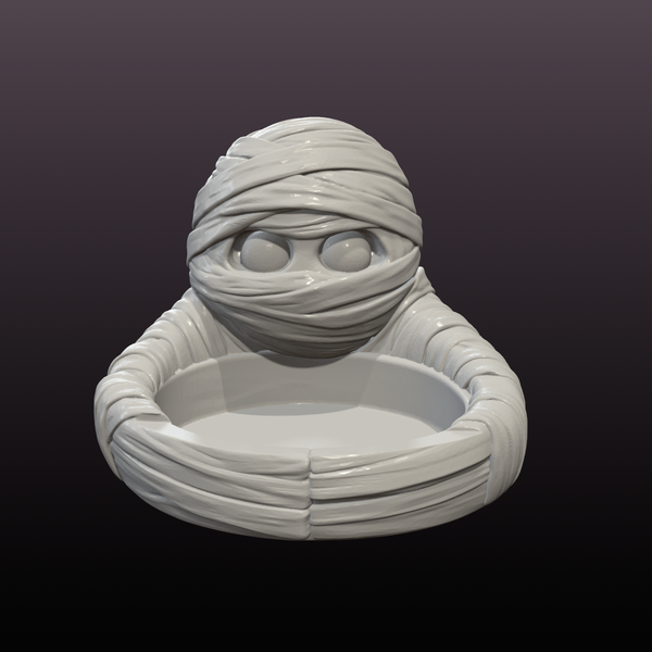 Mummy Desk Organizer STL File – Halloween Trinket Tray, Jewelry Dish & 3D Print Catchall