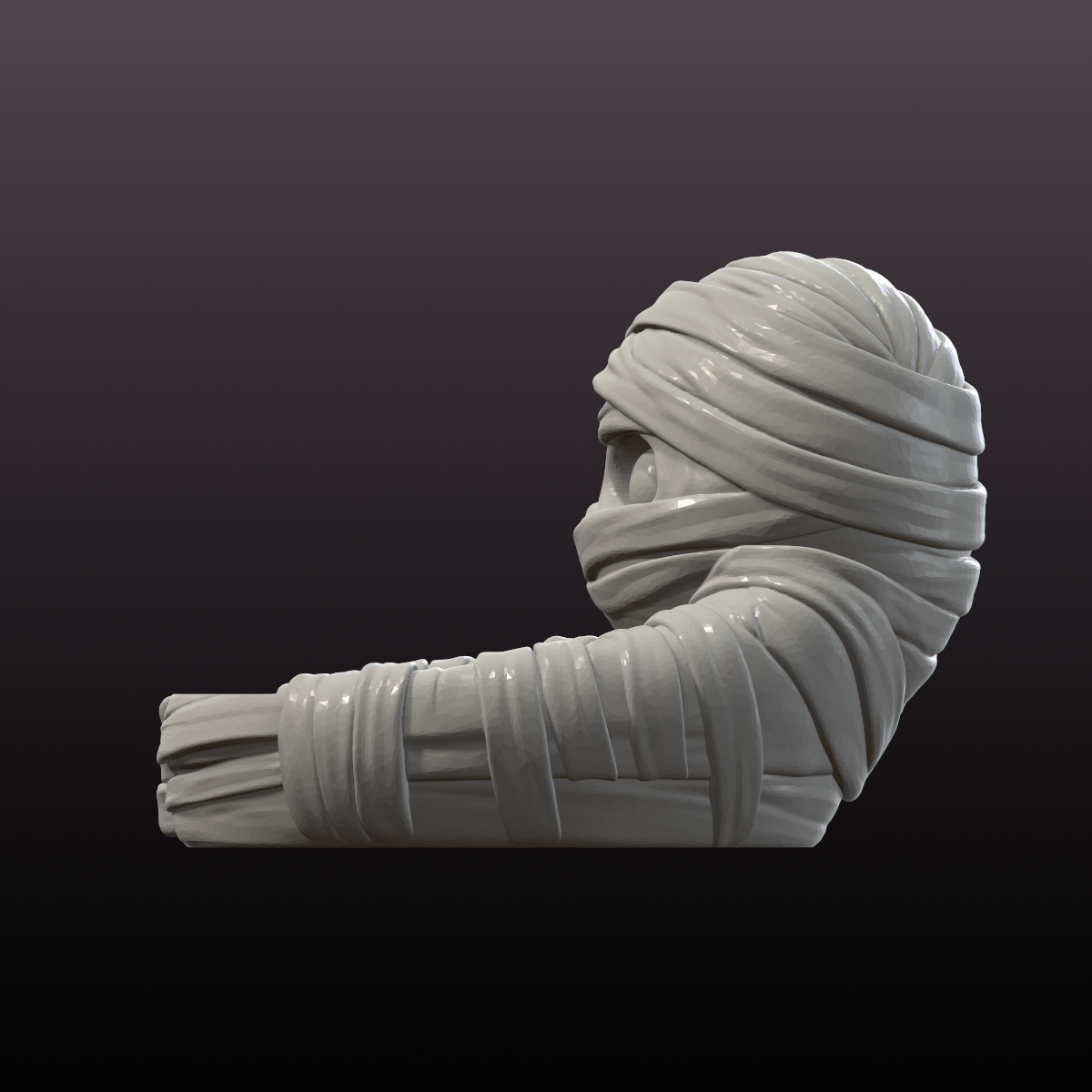 Mummy Desk Organizer STL File – Halloween Trinket Tray, Jewelry Dish & 3D Print Catchall