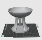 Modern Pedestal Bowl STL File for 3D Printing Minimalist Decor