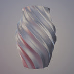 Spiral Vase STL File – Modern Twisted Vase for 3D Printing – Minimal Decor