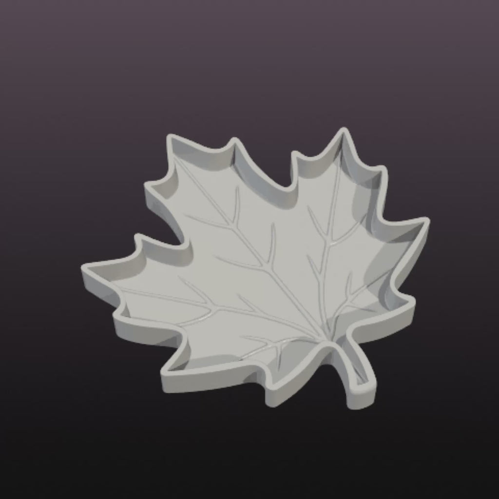 Maple Leaf Tray STL File – Fall Home Decor 3D Print Model