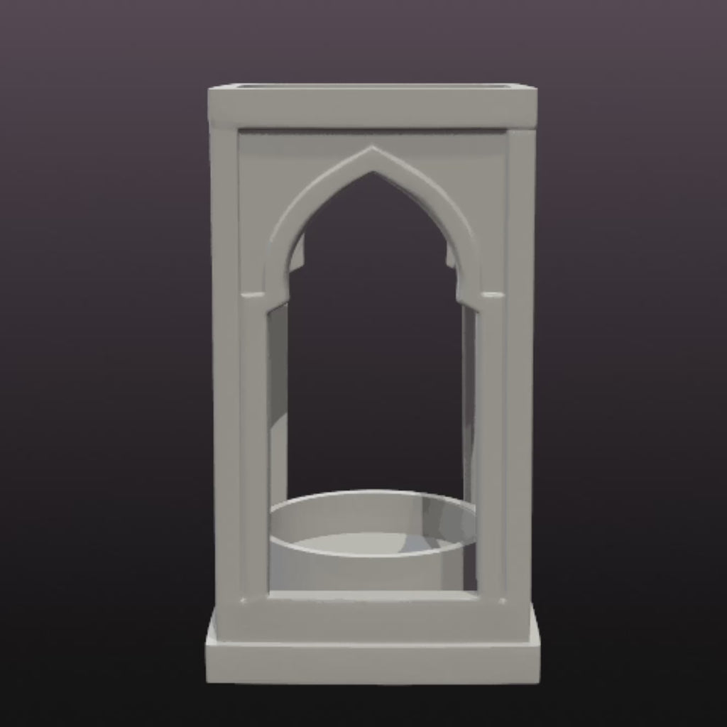 Gothic Arch LED Tealight Holder STL | 3D Printable Candle Lantern Decor