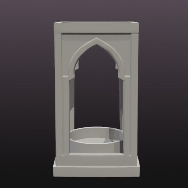 Gothic Arch LED Tealight Holder STL | 3D Printable Candle Lantern Decor