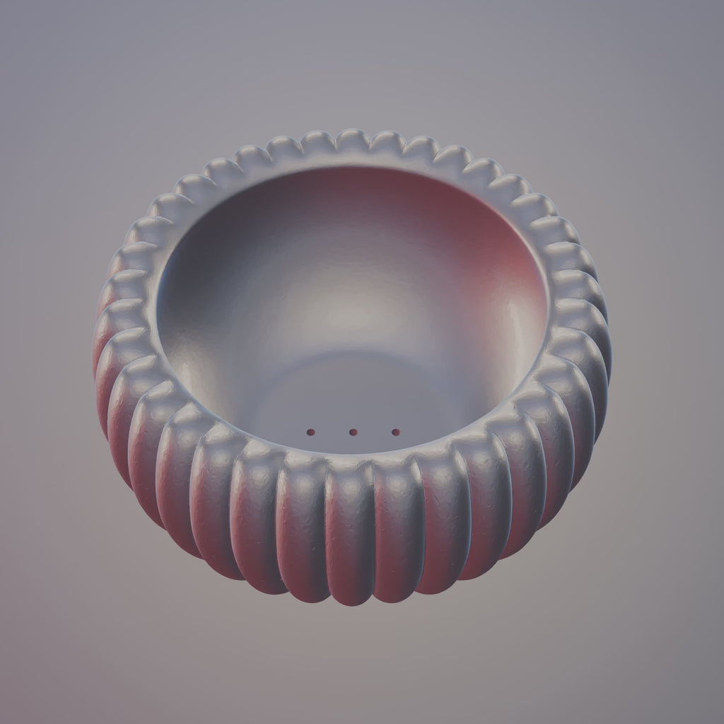Fluted Planter & Decorative Bowl STL – 2-in-1 Minimal Design for 3D Printing