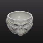 Skull Trinket Bowl STL Gothic Jewelry Organizer 3D Print File