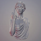 Rebellious Classical Bust STL – Modern Attitude Sculpture for 3D Printing