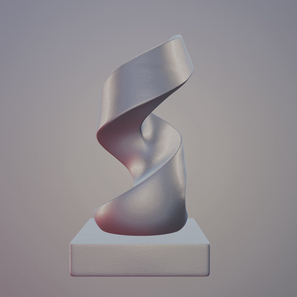 Twisted Harmony Sculpture STL File – Modern Abstract Decor for 3D Printing