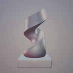Twisted Harmony Sculpture STL File – Modern Abstract Decor for 3D Printing