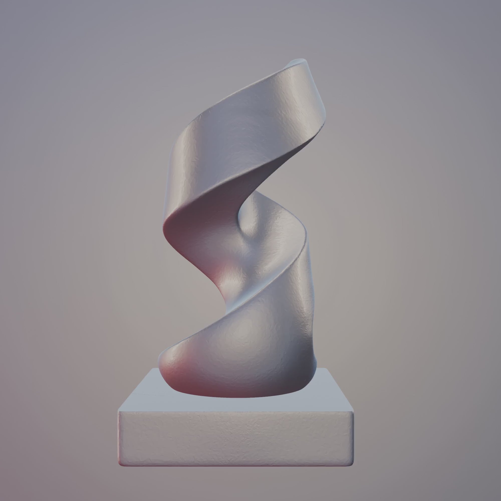Twisted Harmony Sculpture STL File – Modern Abstract Decor for 3D Printing