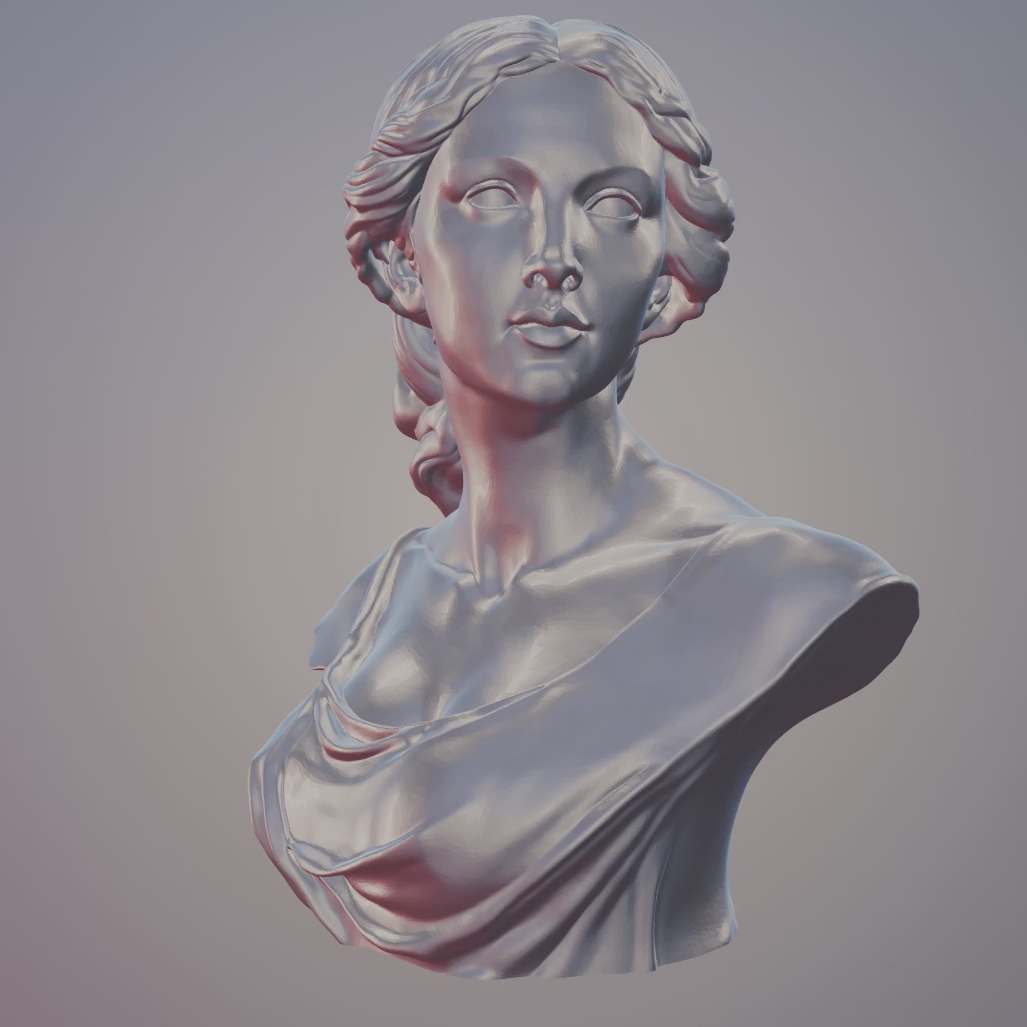 Aurelia Classical Female Bust STL File – 3D Print Sculpture Download