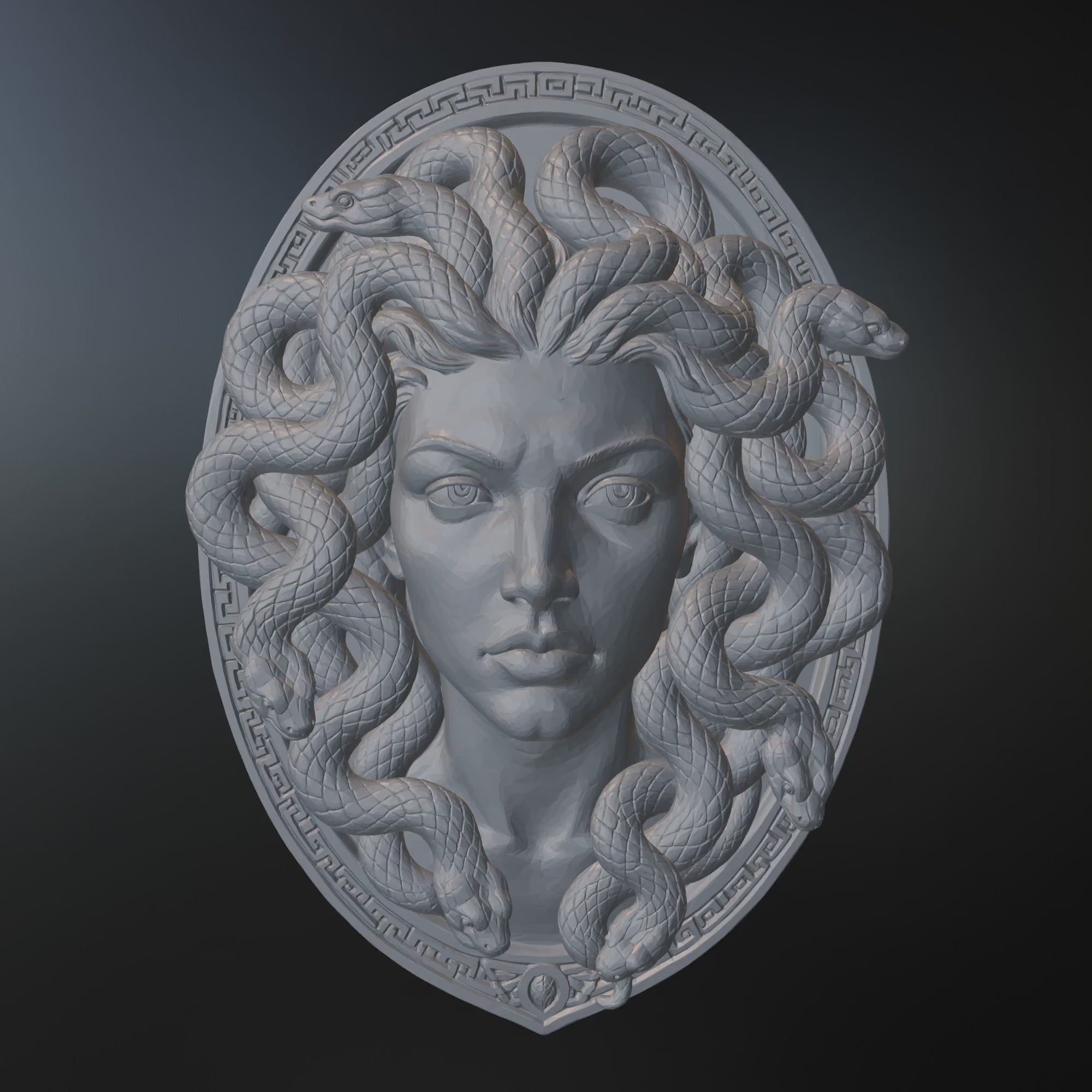 Medusa Wall Art STL | Greek Mythology 3D Print Decor