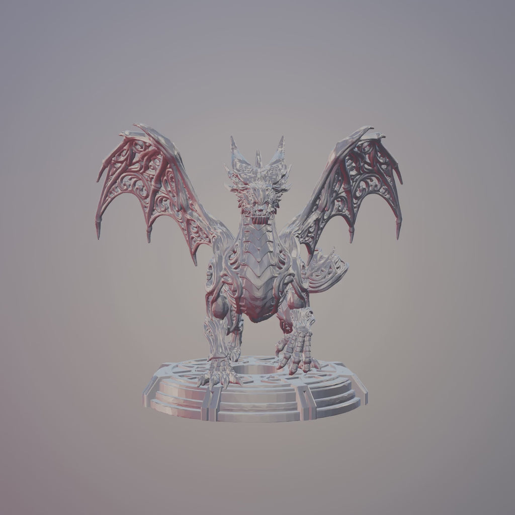 Ornate Fantasy Dragon – STL File for 3D Printing