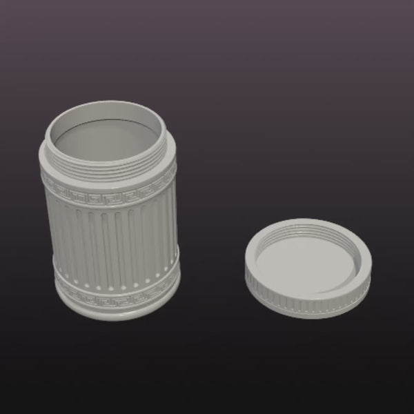 Classical Column Desk Organizer STL | Decorative Lidded Jar 3D Print File