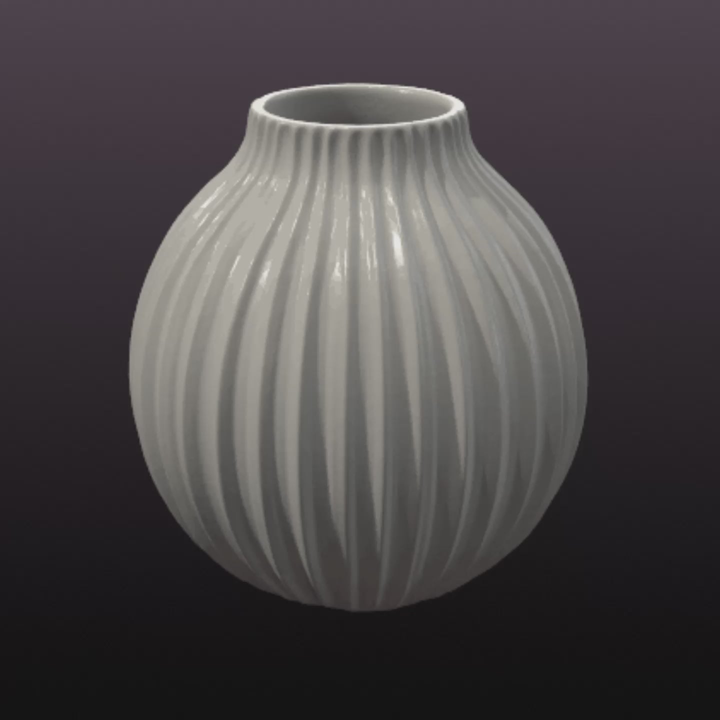 Ribbed Mini Vase STL File – Small Bud Vase 3D Print Decor