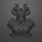 Infernal Demon Bust STL – Highly Detailed Fantasy Sculpture 3D Print File