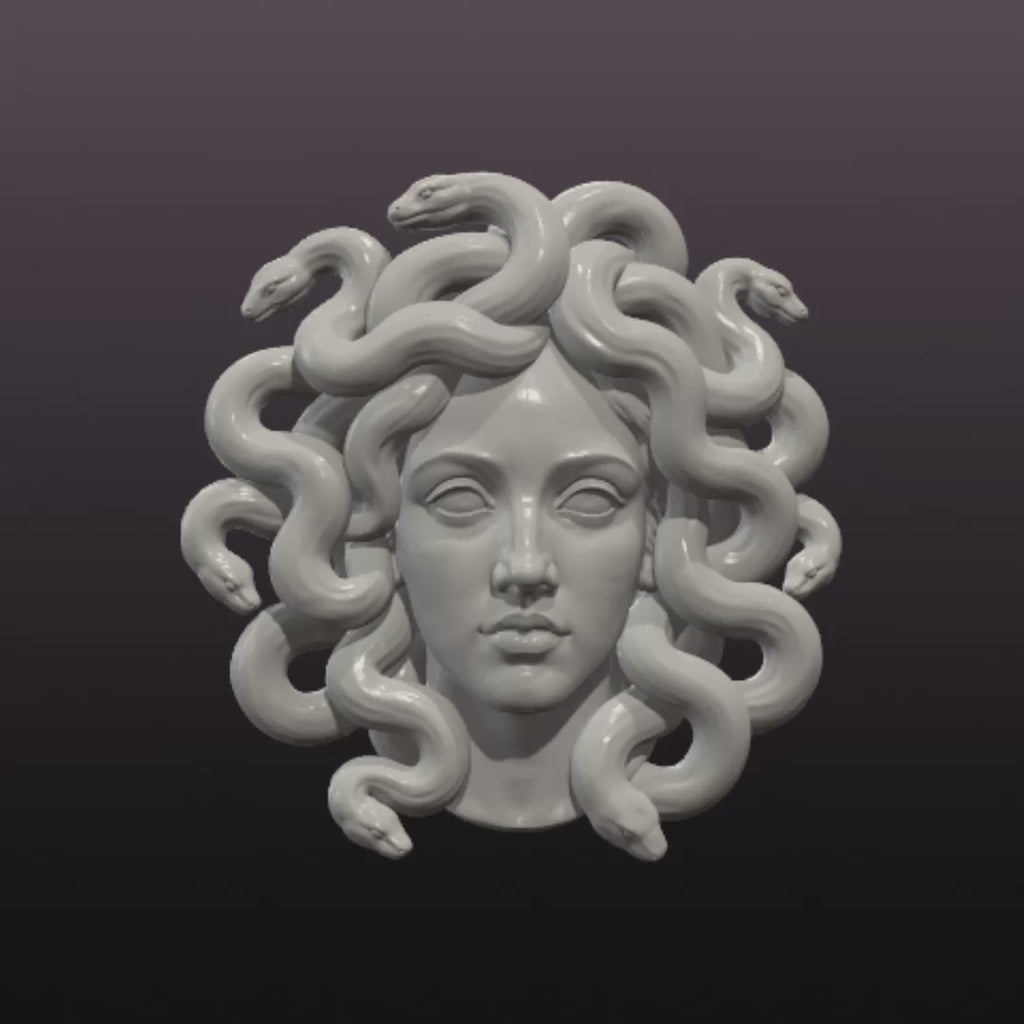 Medusa Wall Art STL File – Greek Mythology 3D Printable Sculpture