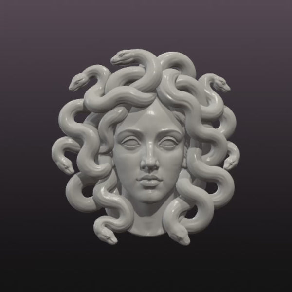 Medusa Wall Art STL File – Greek Mythology 3D Printable Sculpture