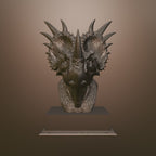 Triceratops Bust STL – Detailed Dinosaur Sculpture for 3D Printing - Display & Collector Model