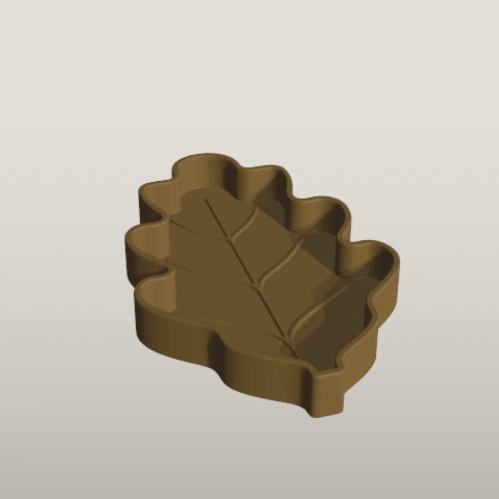 Oak Leaf Tray STL File – Fall Decor Catchall Dish, Jewelry Holder & Autumn 3D Print