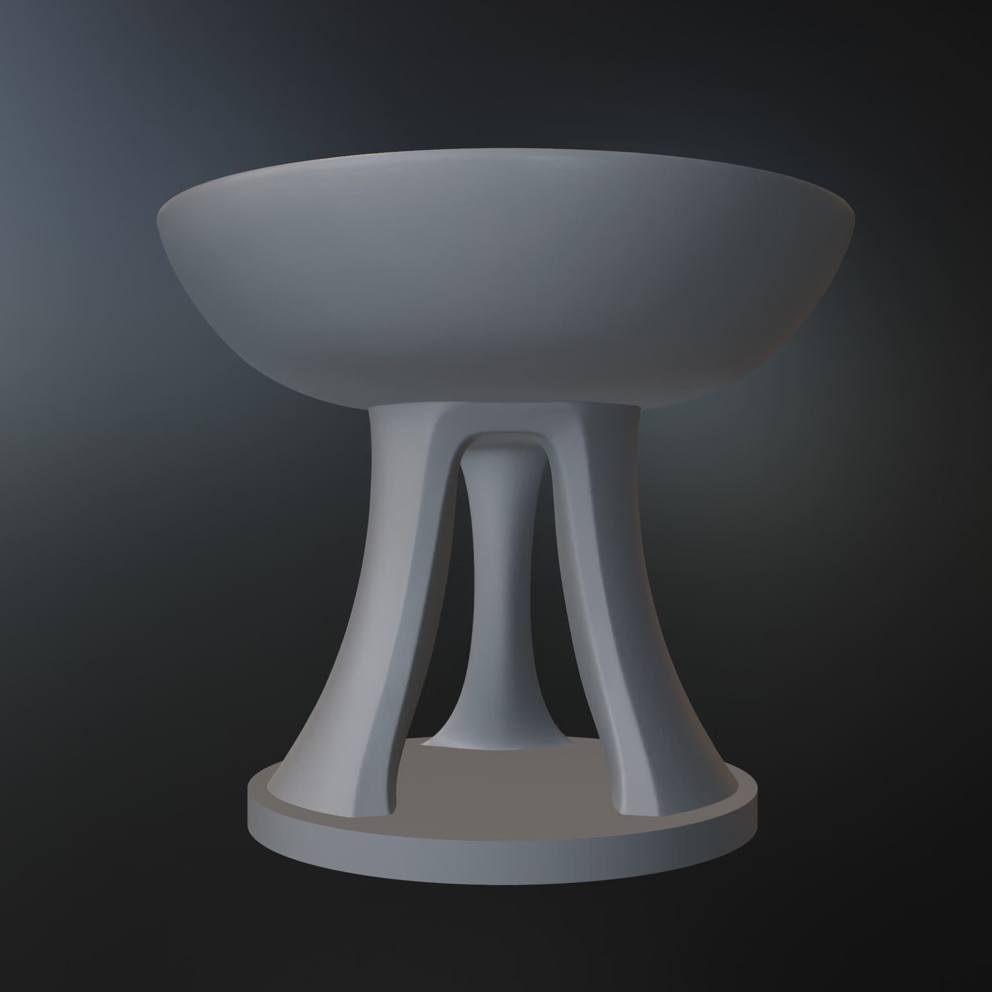 Modern Pedestal Bowl STL File for 3D Printing Minimalist Decor