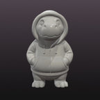 Hoodie Dino Figurine STL File – Dinosaur 3D Print Model