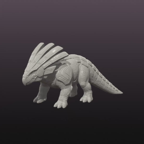Fantasy Armored Dinosaur STL File | Relic Crownback 3D Print Model