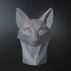 Low Poly Fox Head STL File – Geometric Animal Bust for 3D Printing