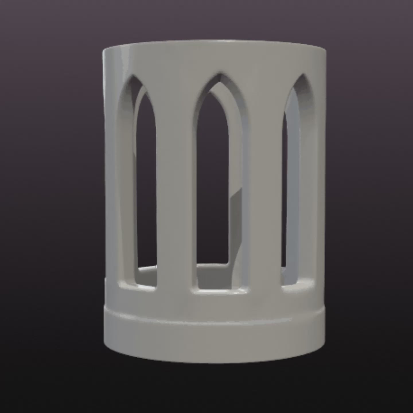 Gothic LED Candle Holder STL – Printable Lantern Decor 3D Print File