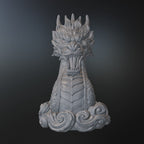Japanese Dragon Bust STL File – Oriental Dragon Sculpture for 3D Printing