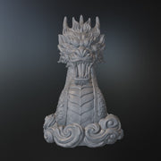 Japanese Dragon Bust STL File – Oriental Dragon Sculpture for 3D Printing