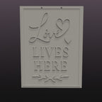 Love Lives Here Wall Art STL – Multi Color 3D Print File