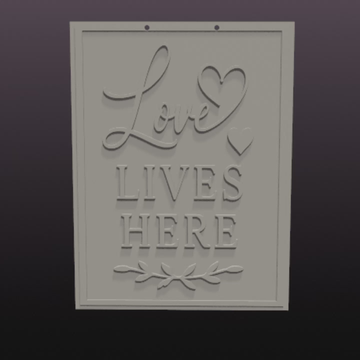 Love Lives Here Wall Art STL – Multi Color 3D Print File