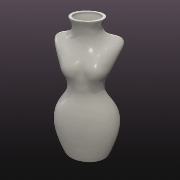 Female Torso Vase STL File – 3D Printable Woman Body Flower Vase Modern Sculptural Home Decor
