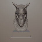 Velociraptor Bust STL – Detailed Dinosaur Sculpture 3D Print File | Digital Download