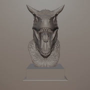 Carnotaurus Bust STL – Detailed Dinosaur Sculpture 3D Print File | Digital Download