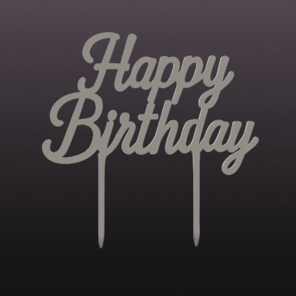 Happy Birthday Cake Topper STL | Fast Print Party Decor 3D File