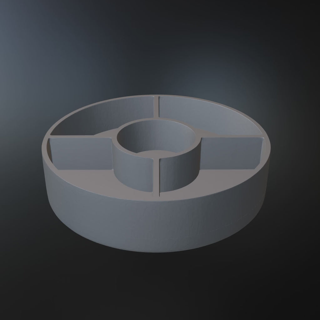 Round Organizer Tray STL – Multi Compartment 3D Print File