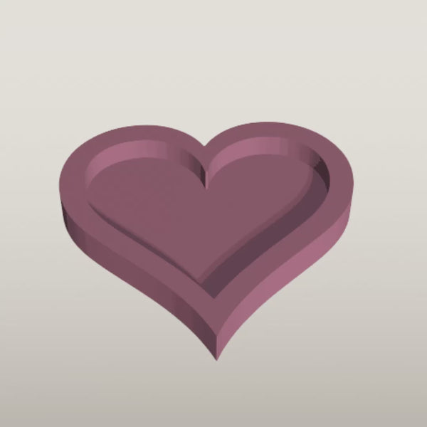Heart Jewelry Tray STL File – 3D Printable Trinket Dish and Ring Holder