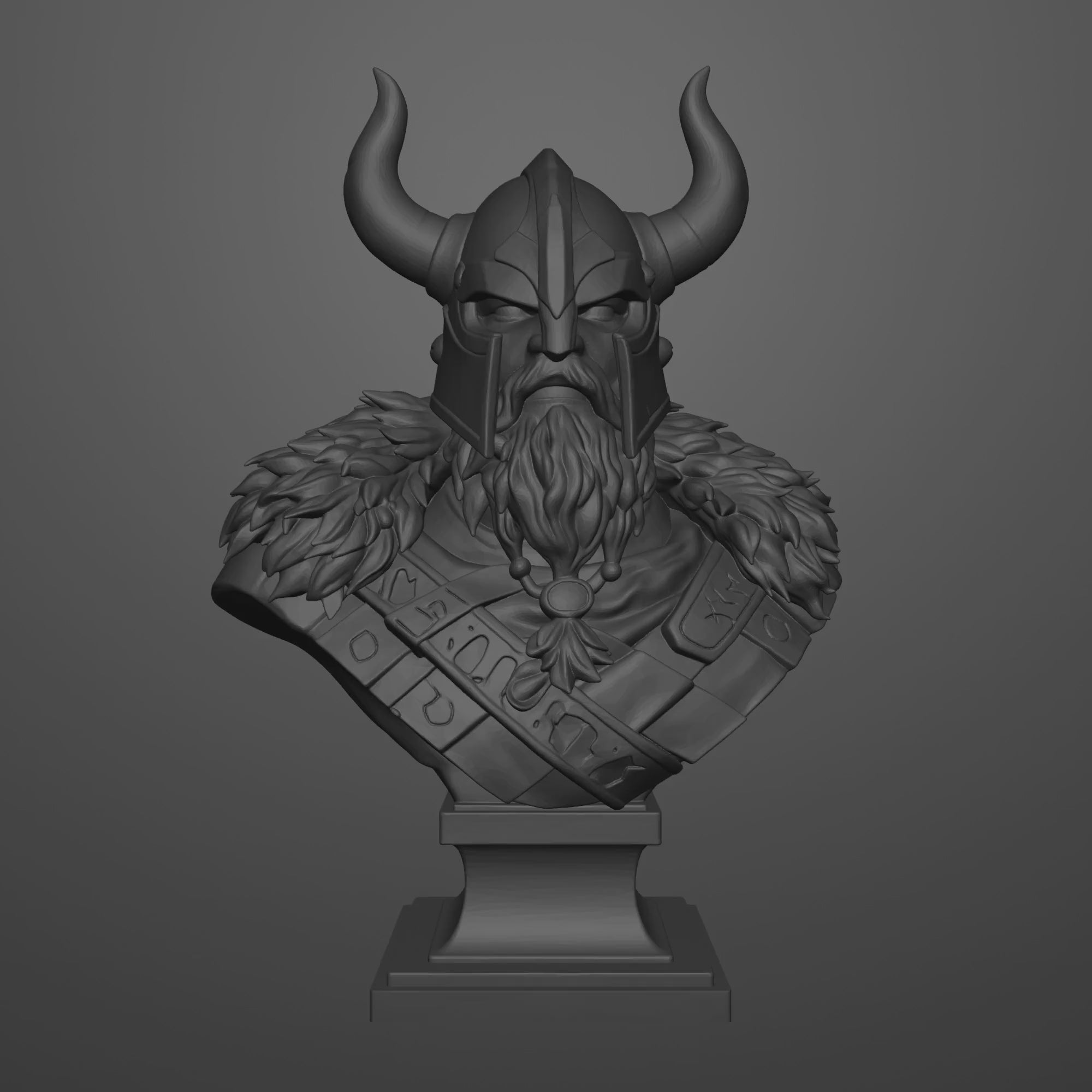 Viking Warrior Bust STL File – 3D Print Sculpture Download