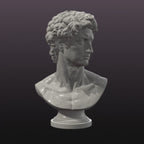 David Bust STL File Classical Sculpture Statue 3D Print Model Decor