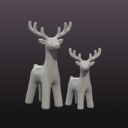Low-Poly Reindeer STL Set – 2 Christmas Deer 3D Print Files