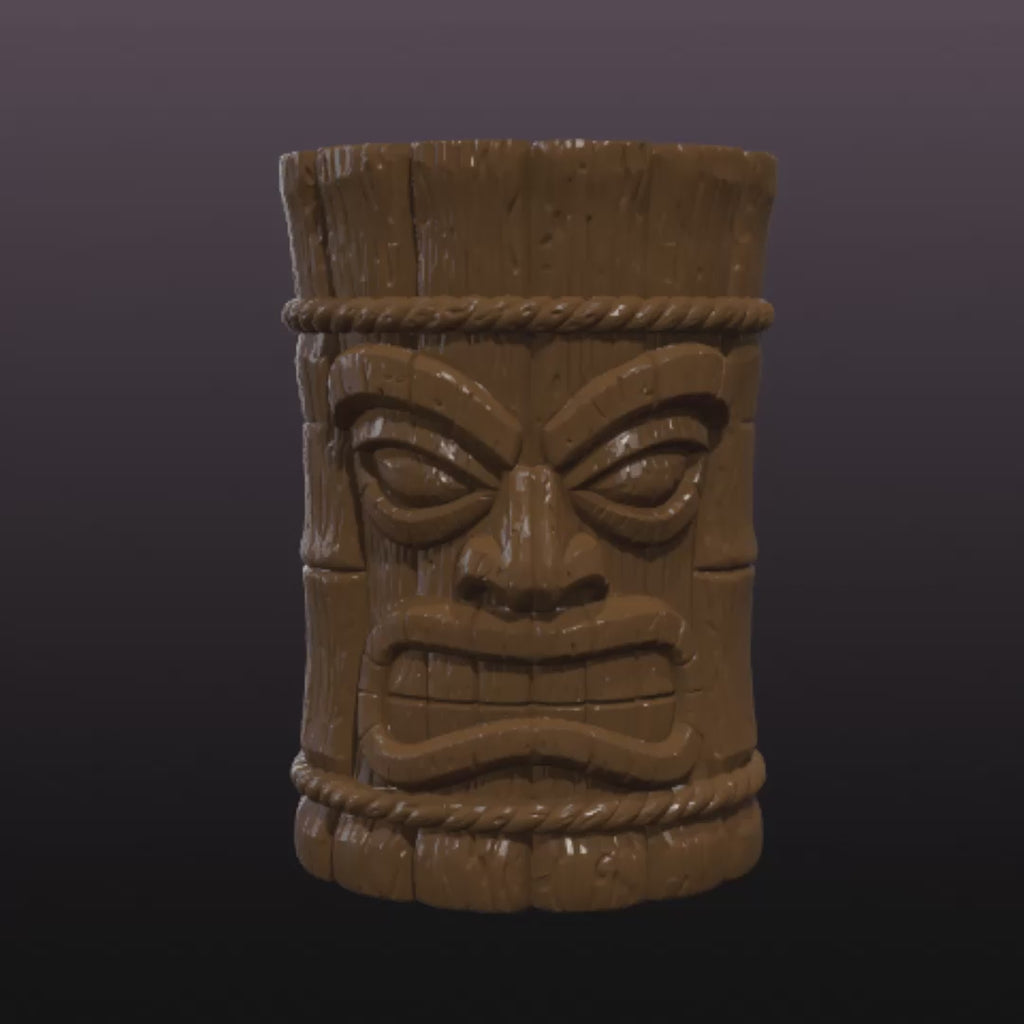 Tiki LED Candle Holder STL File – Tropical Totem Tealight Stand for 3D Printing