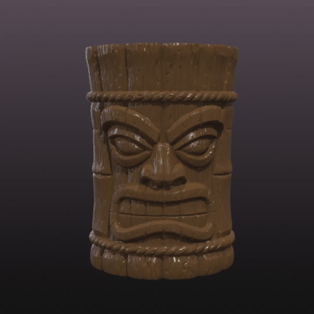 Tiki LED Candle Holder STL File – Tropical Totem Tealight Stand for 3D Printing