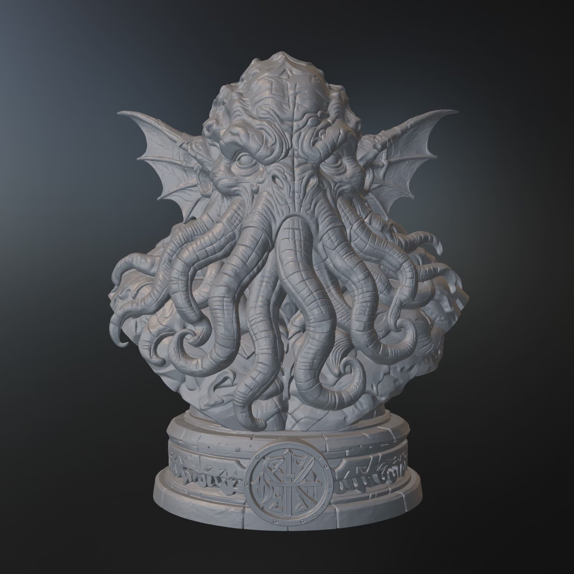 Cthulhu Bust STL – Lovecraft Horror Sculpture 3D Print File